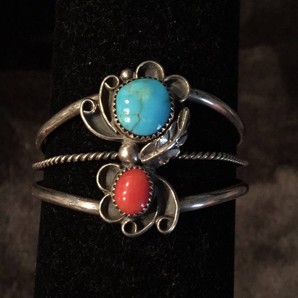 Vintage Sterling silver  Native American Bracelet